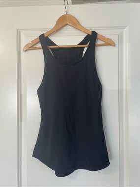 lululemon athletica Black Scoop Neck Racerback Tank